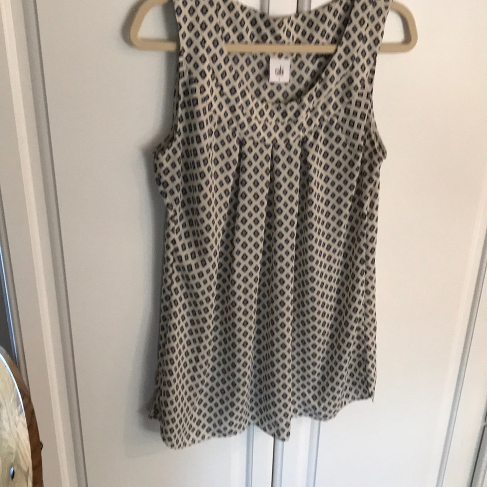 Beige polyester blouse